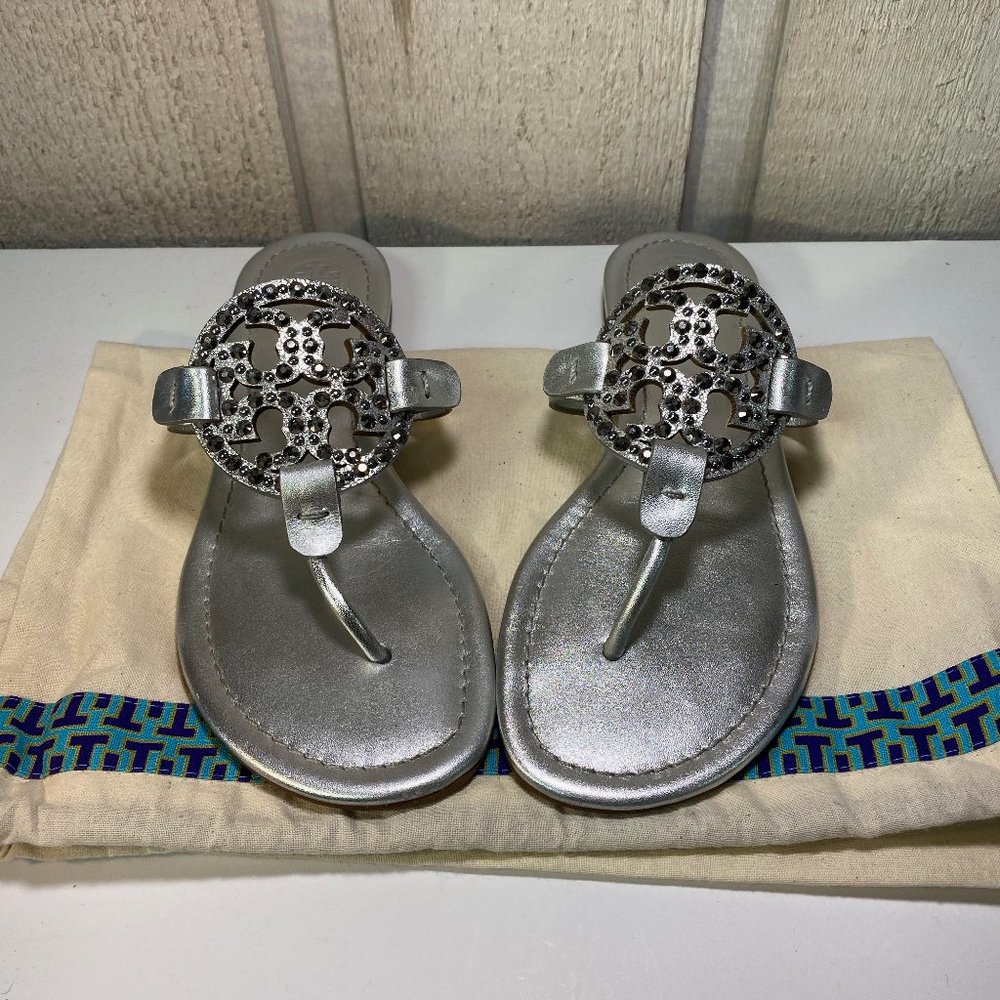 Tory Burch Miller Embellished Rhinestone Sandals